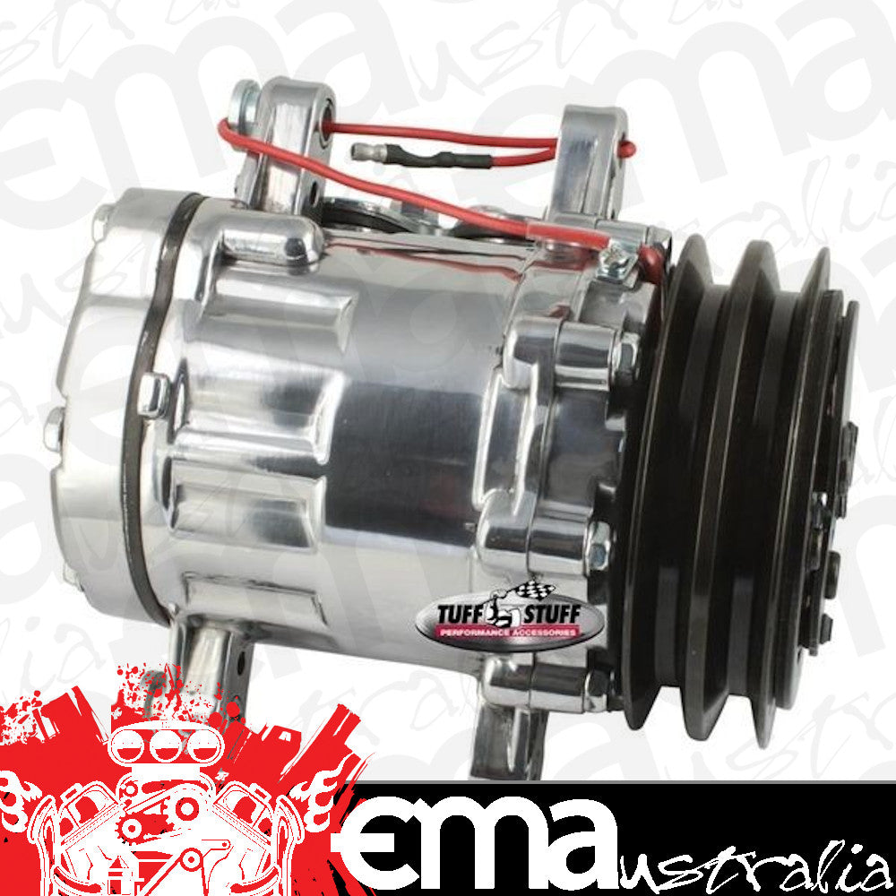 Universal Stuff Chrome "Peanut Style" A/C Compressor R-134A Style Tuff Stuff Performance TUF4517NADP