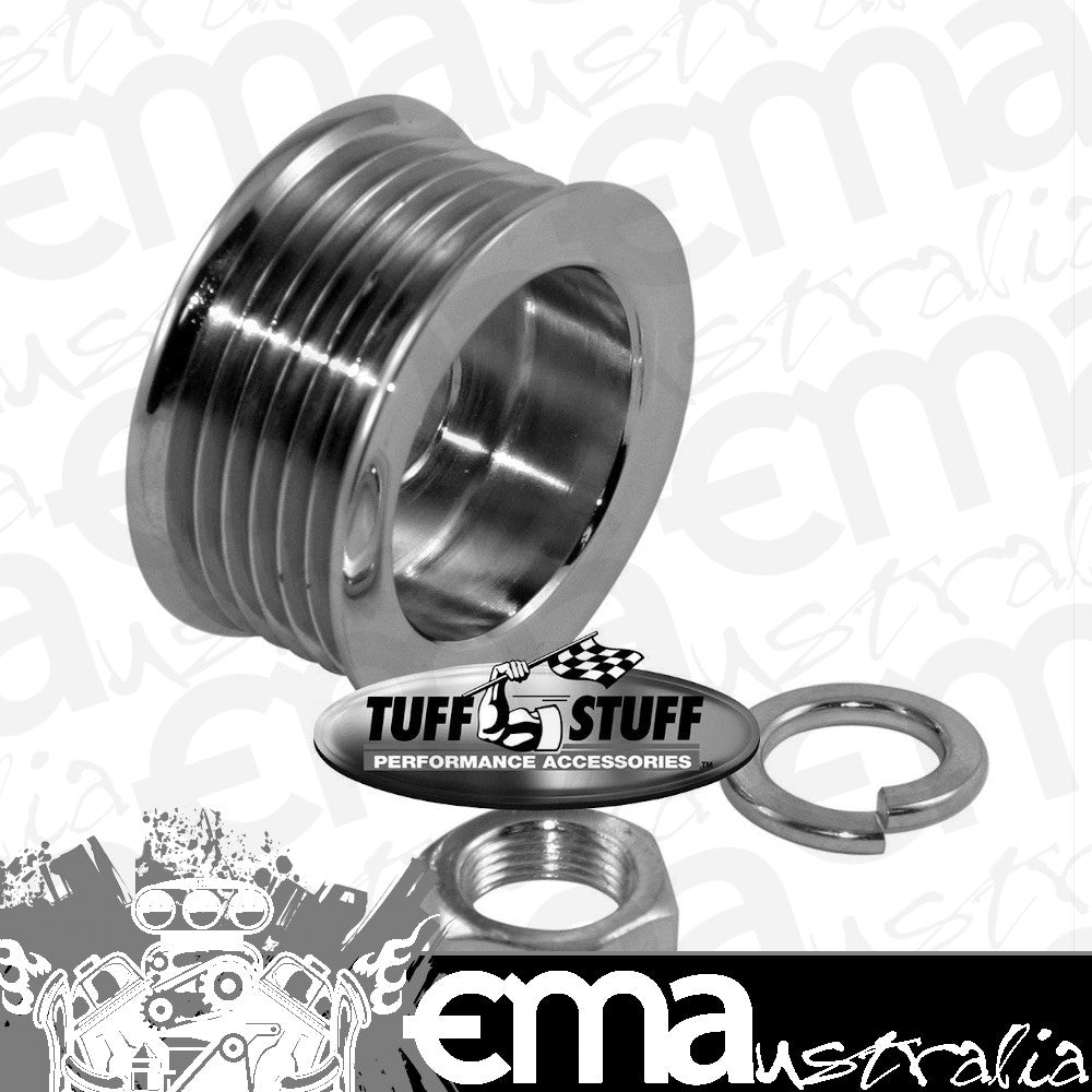 Tuff Stuff Performance | TUF7610A | Stuff Chrome 6 Groove Alternator Pulley.664" Bore 2.25" Dia