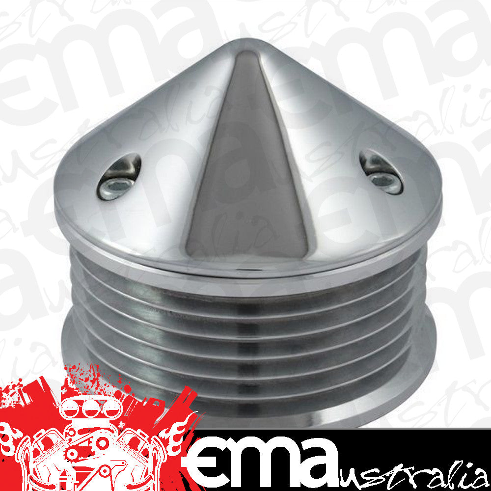 Tuff Stuff Performance | TUF7653B | Stuff 6 Groove Alternator Pulley With Polished Bullet Cover