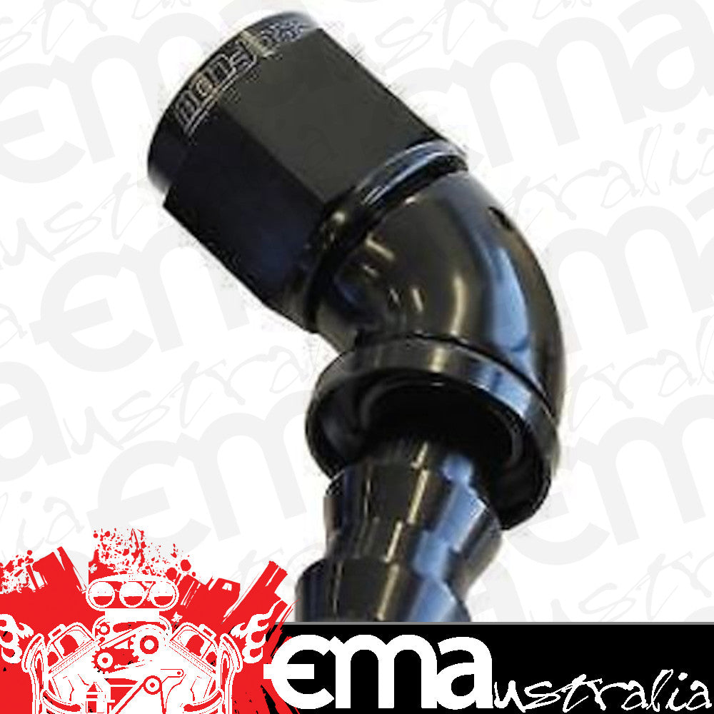 Aeroflow 400 series hose 4AN 60 Deg Full Flow Push Locblack Full Flow Push Lock Aeroflow Performance Products AF518-04BLK