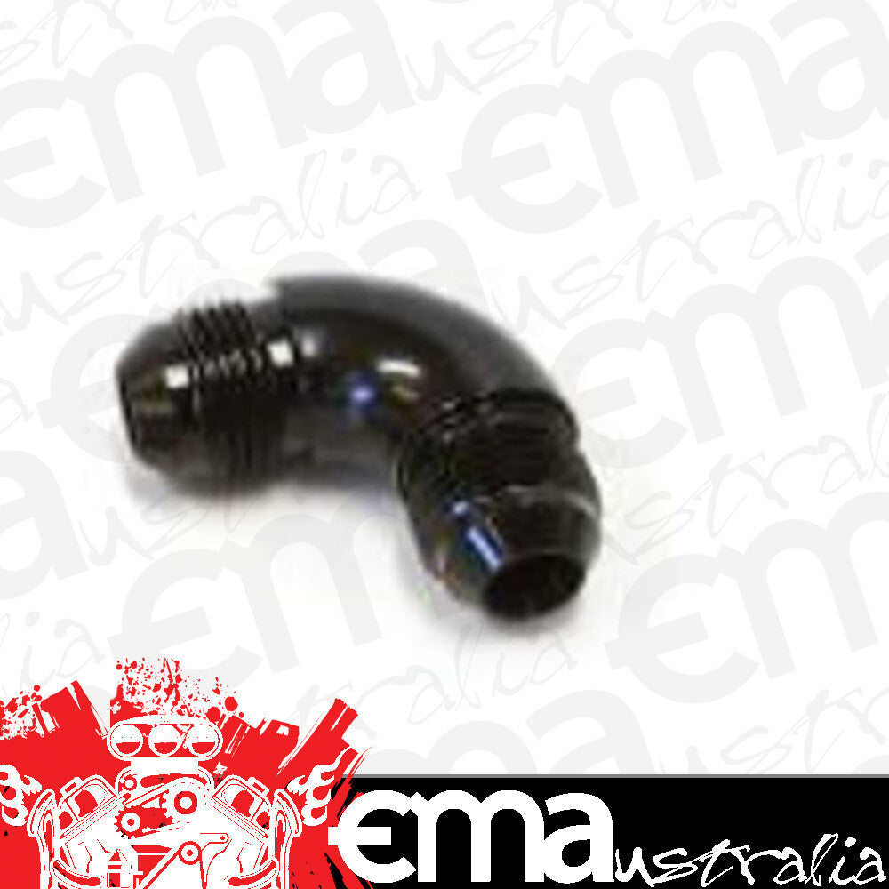 Aeroflow Performance Products AF521-04BLK 4AN 90 Deg Male Flare Union Black Full Flow No Restriction