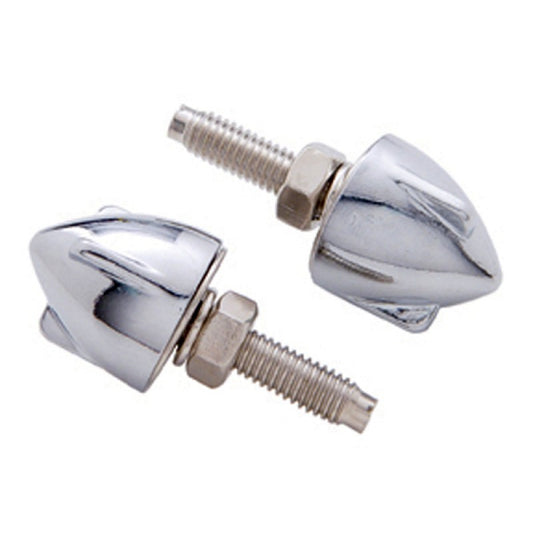 UPI Reproductions UP10887 Chrome Bullet License Plate Fastener Wing Style 4 Pack