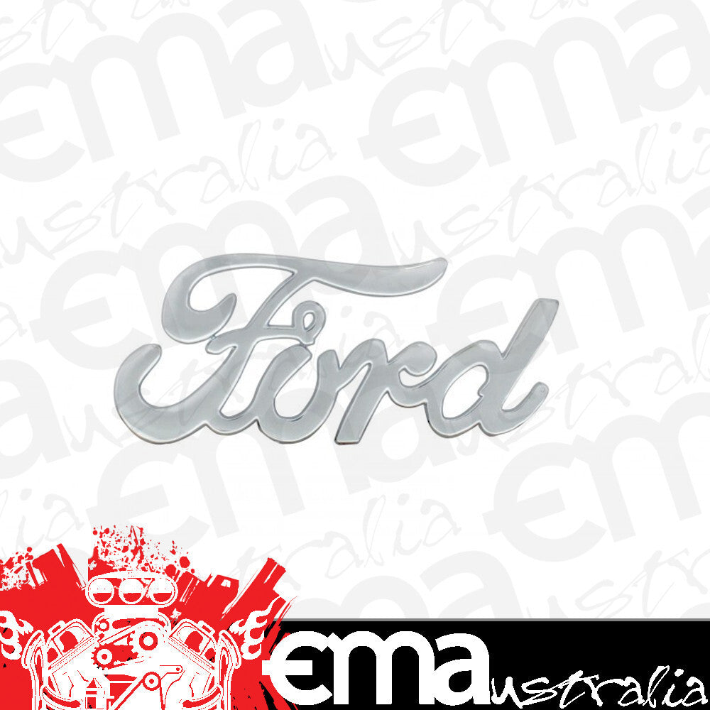 UPI Reproductions UPA6108 Chrome Ford Script Emblem w/ Studs & Clips