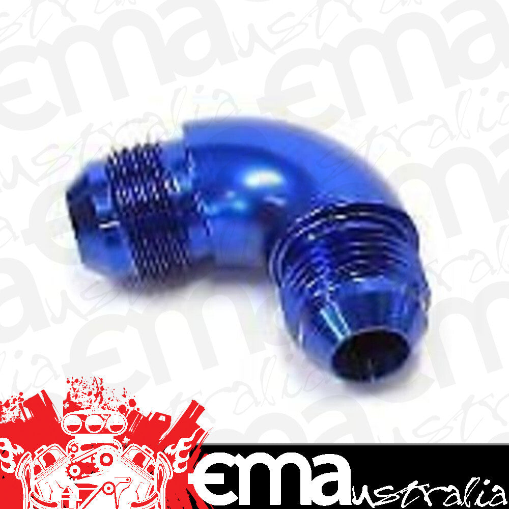 Aeroflow AF522-03 90 Deg 1/8" to -3AN Full Flow Blue No Restriction In Bend