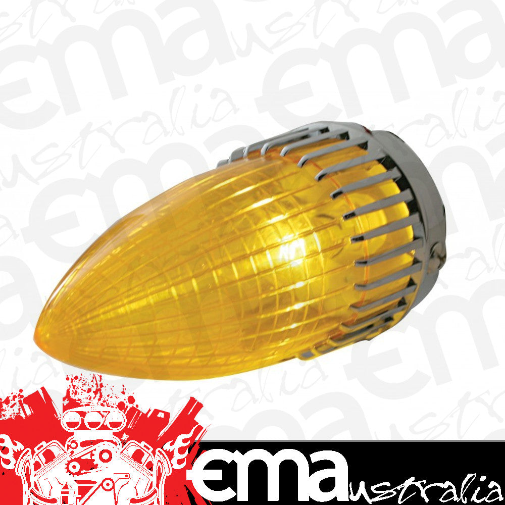 UPI Reproductions UPC8010 Chrome Tail Light Assembly Amber Lens suit 1959 Cadillac