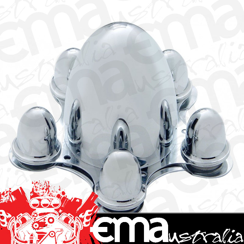 UPI Reproductions UPC8061 Chrome Spider Wheel Caps suit 5 x 5" Bolt Circle (Set of 4)