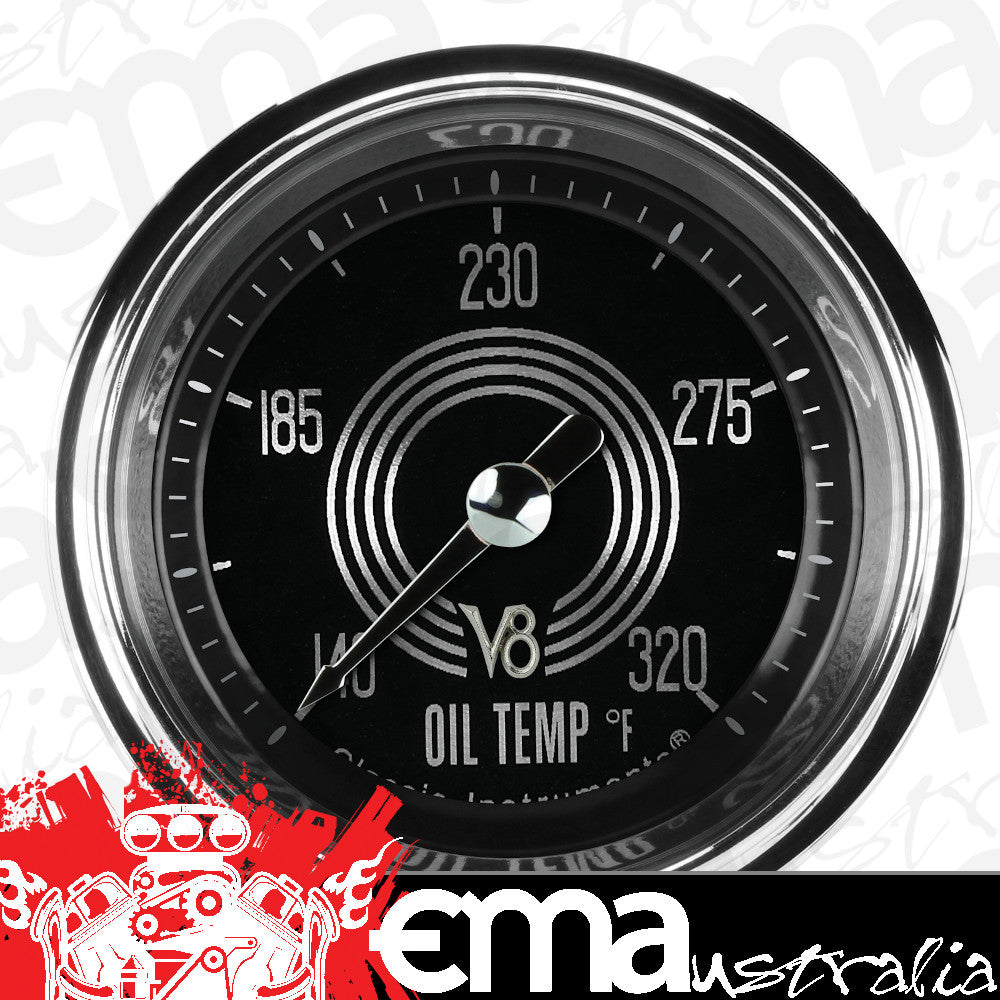 Classic Instruments V8SR128SHC V8 Speedster 2-1/8" Full Sweep Oil Temp