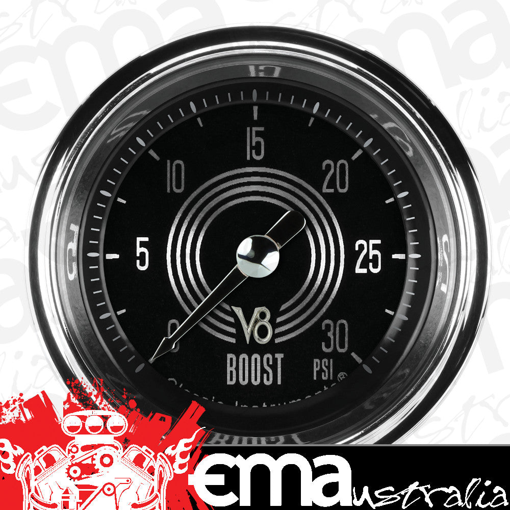 Classic Instruments V8SR142SHC V8 Speedster 2-1/8" Full Sweep Electric Boost 3