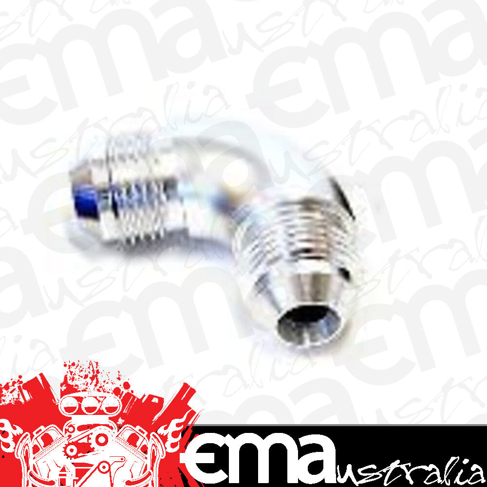 Aeroflow AF522-06-08S 90 Deg 1/2" to -6AN Full Flow Silver No Restriction In Bend