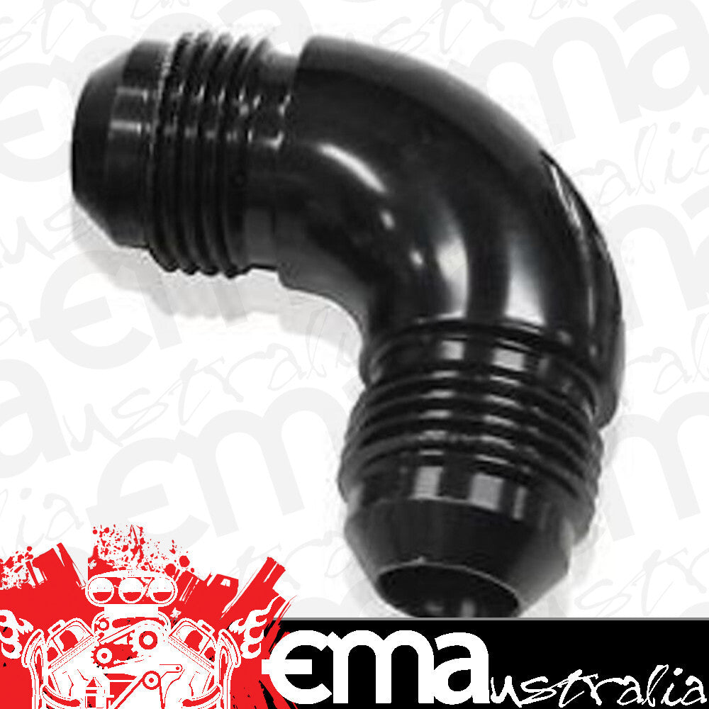 Aeroflow AF522-08-08BLK 90 Deg 1/2" to -8AN Full Flow Black No Restriction In Bend