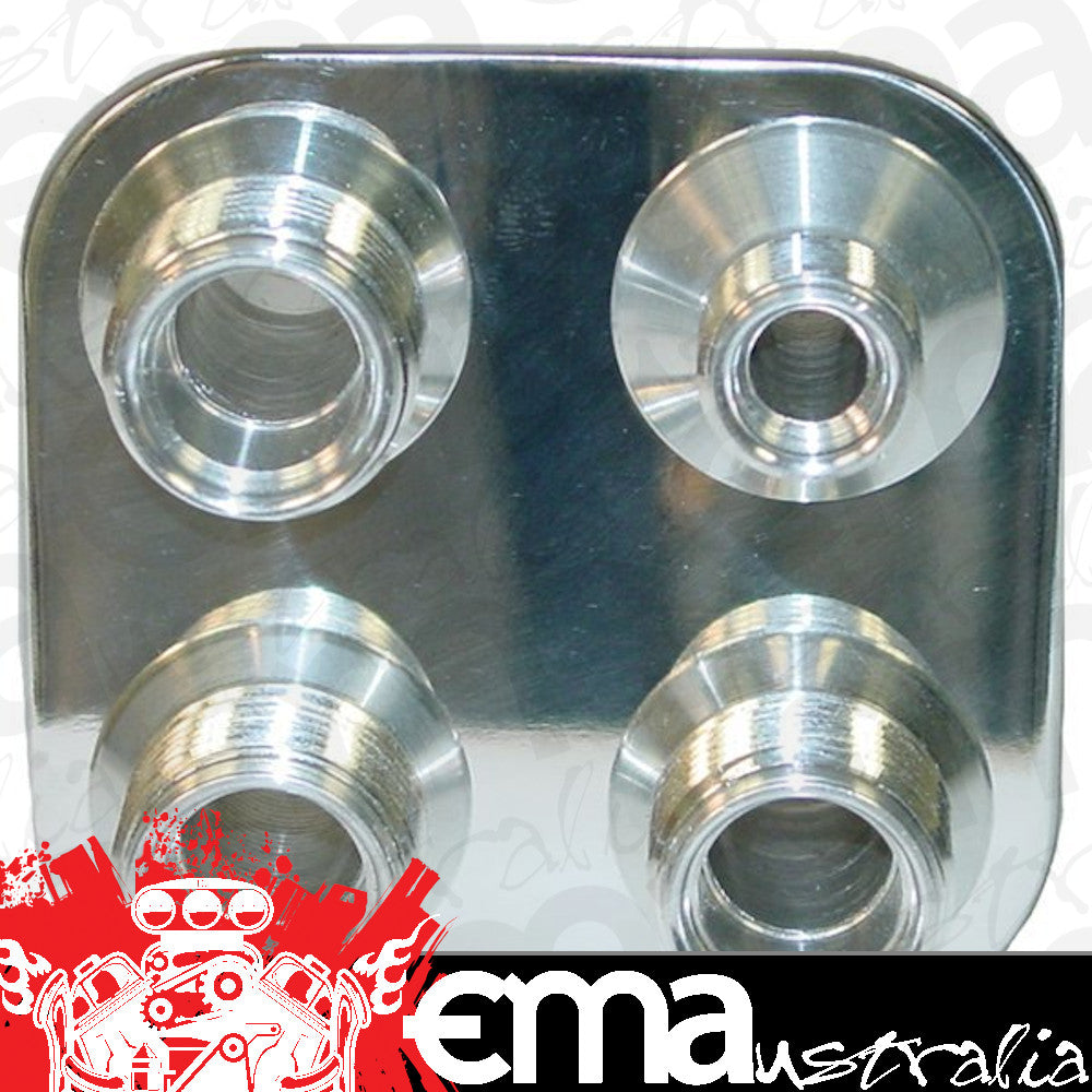 Vintage Air VA384600-MBA A/C & Heater 4-Way Inline Polished Bulkhead (-6 & -10 Male O-Ring)