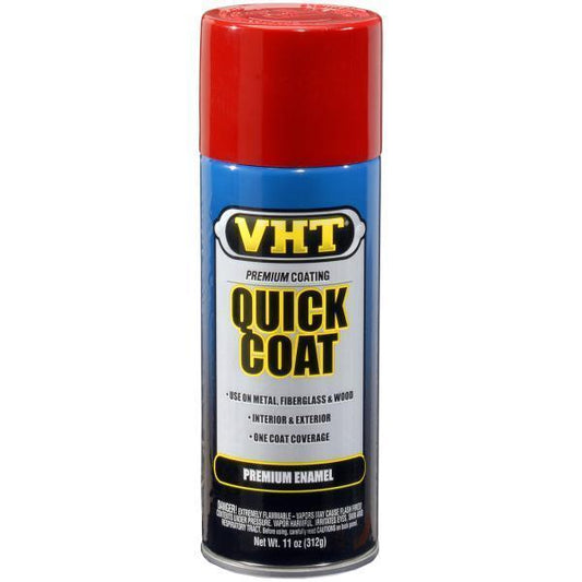 VHT Paints VHTSP501 Quick Coat Polyurethane Enamel Spray Paint Fire Red Gloss 11oz