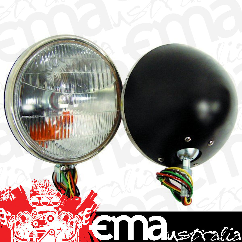 Vintique Inc S/S Head Lamps With Turn Signal (Suit 1933-34 Ford Pick Up & Commercial) (VI46-13000-QSTS)