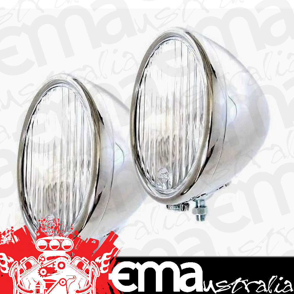 Vintique Inc S/S Headlamps (Suit 1928-29 Ford With Early Fluted Model 'A' Lenses) (VIAR-13000-AQS)