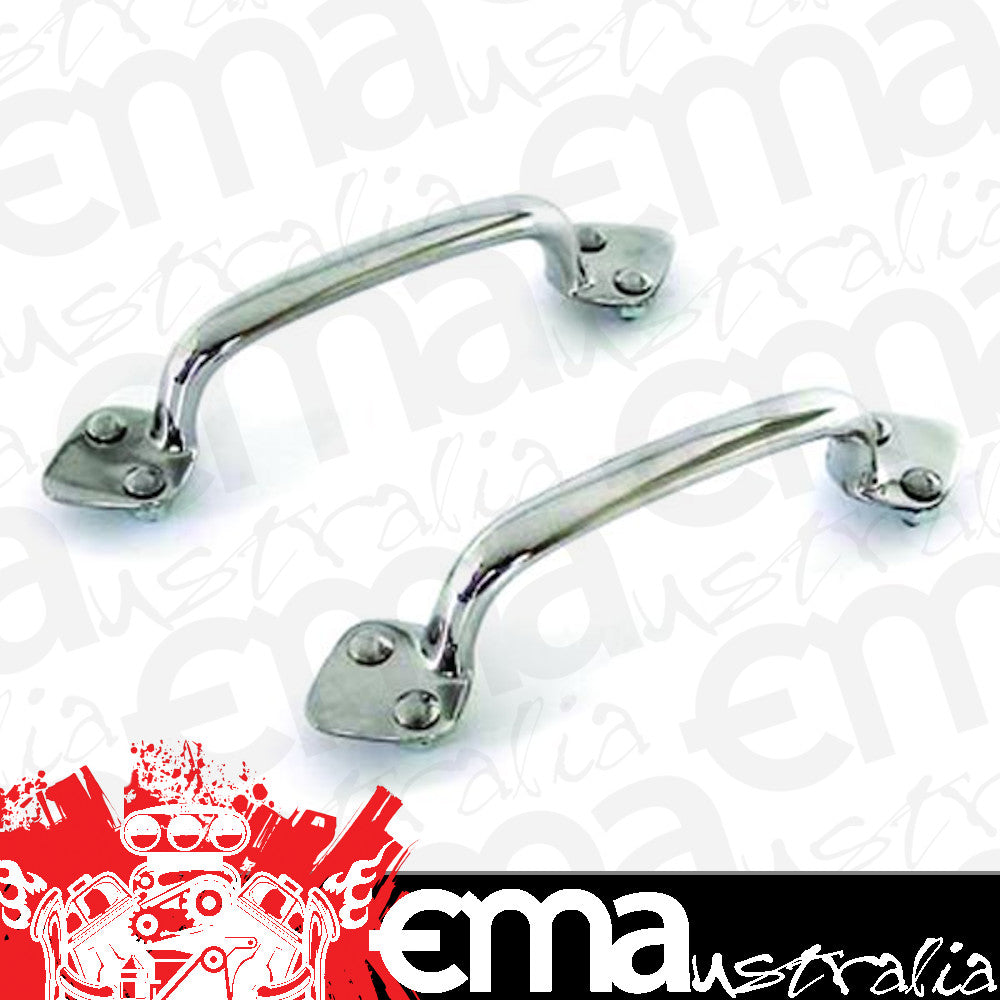 Vintique Inc S/S Bonnet Handles (Suit 1928-32 Passenger Car & 1928-34 Pickup) (VIB-16609-SS)
