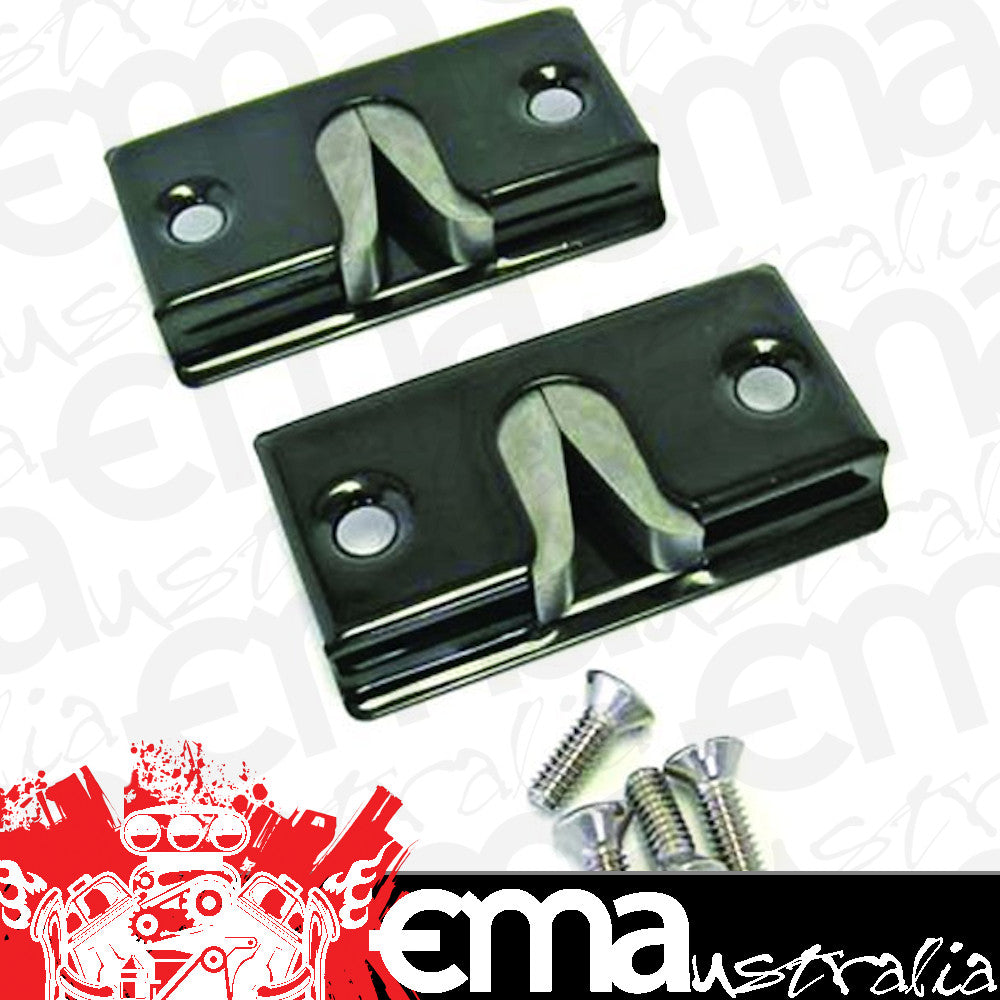 Vintique Inc Female Door Dovetails (Black Finish) (Suit 1932 Ford Closed Car, Cabriolet & Pickup) (VIB-35576-BS)