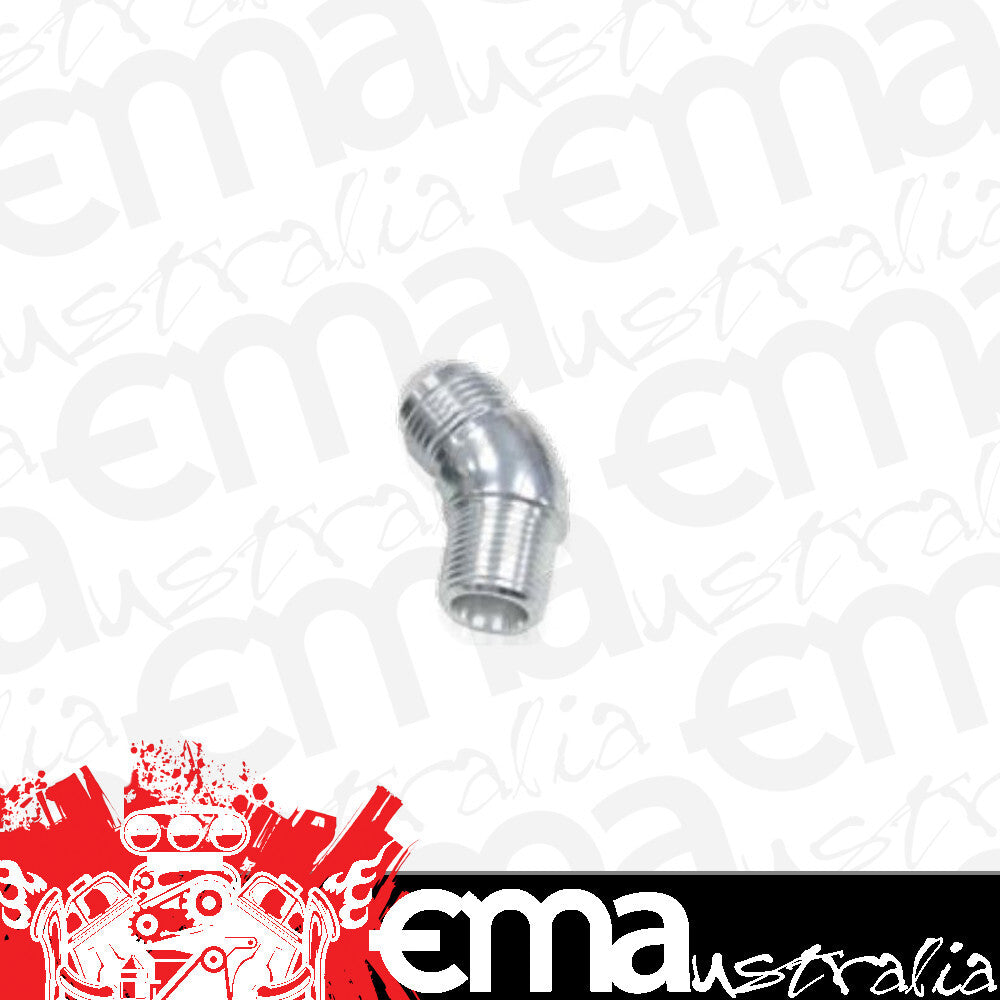 Aeroflow Performance Products AF523-04-04S 45 Deg 1/4" to -4AN Full Flow Silver No Restriction In Bend