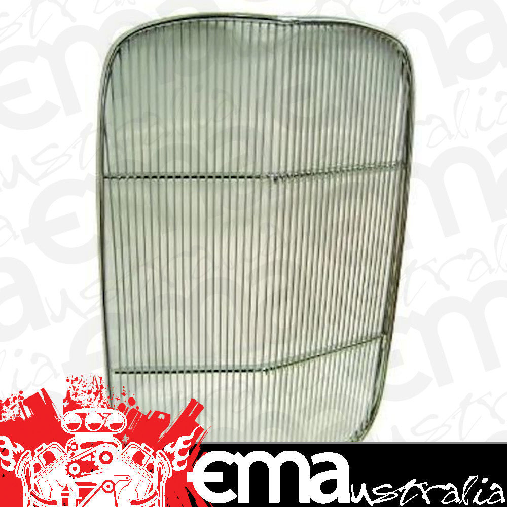 VINTIQUE INC. STAINLESS STEEL GRILLE INSERT 1932 Ford NO CRANK HOLE VIB-8200-SR