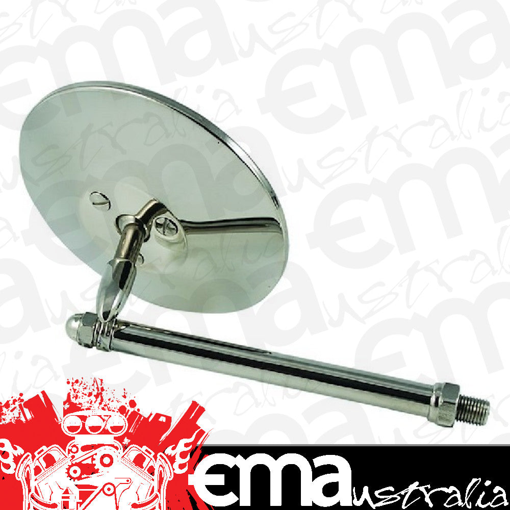 Vintique Inc Billet Exterior Rear View Mirror (Round Head Mounts Left Or Right) (VIBA-17700-P)