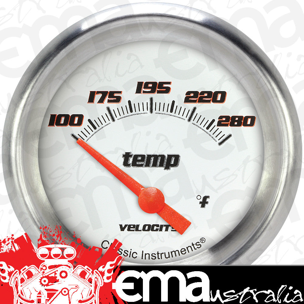 Classic Instruments VS226WAPF Velocity White w/ Aluminum Performance Bezel 2 5