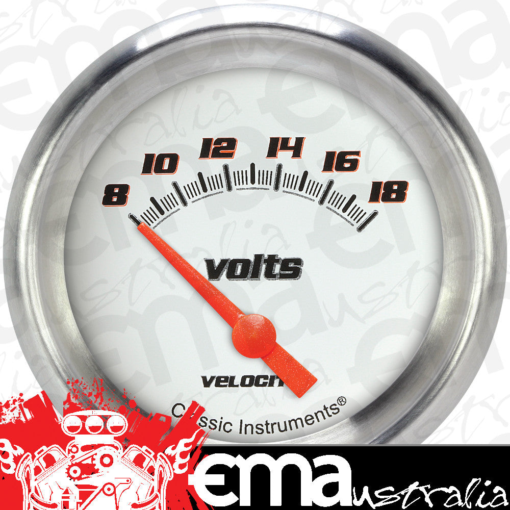 Classic Instruments VS230WAPF Velocity White w/ Aluminum Performance Bezel 2 5