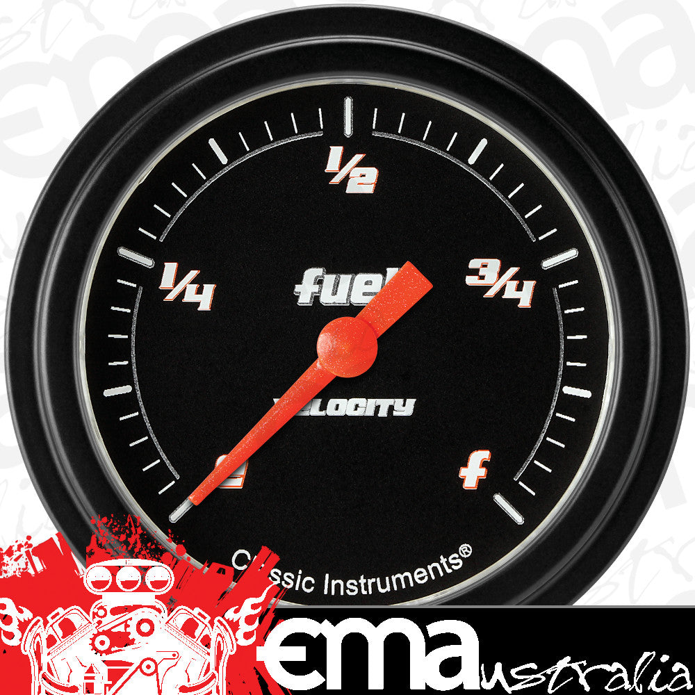 Classic Instruments VS309BBLF Velocity Black 2 5/8" Fuel Gauge
