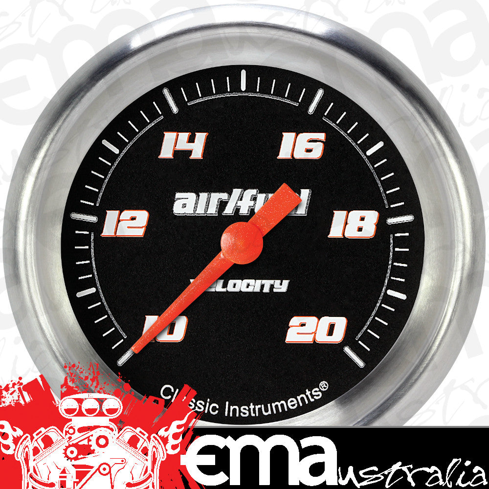 Classic Instruments VS394BAPF Velocity Black 2 5/8" Air Fuel Ratio Gauge