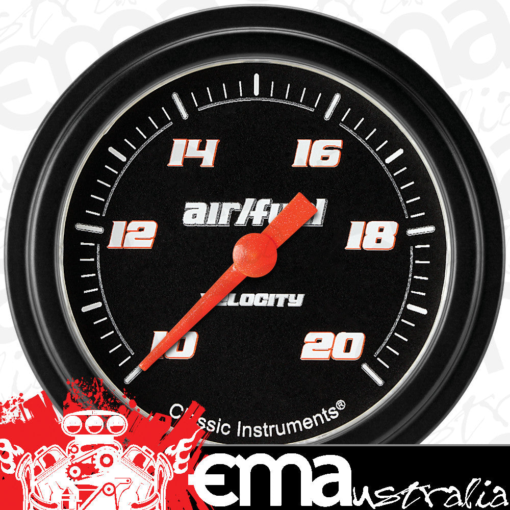 Classic Instruments VS394BBLF Velocity Black 2 5/8" Air Fuel Ratio Gauge