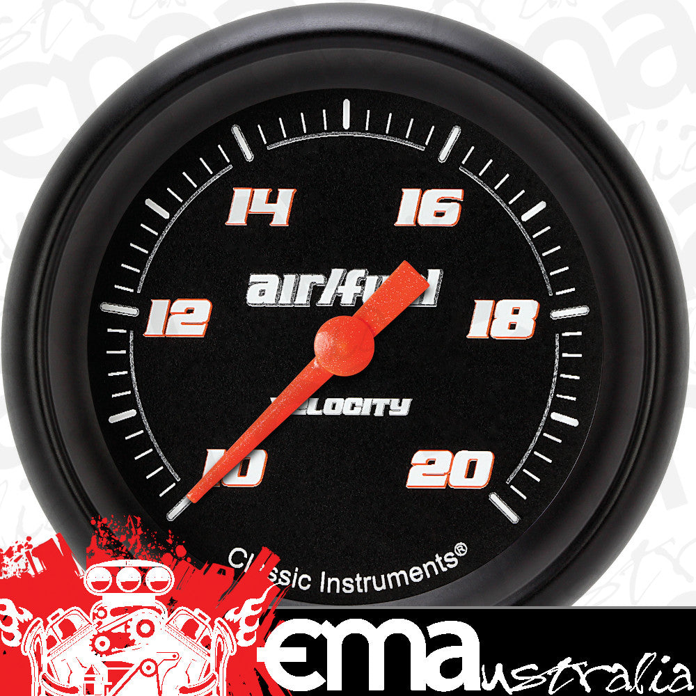 Classic Instruments VS394BBPF Velocity Black 2 5/8" Air Fuel Ratio Gauge
