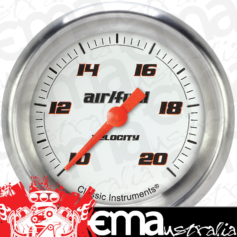 Classic Instruments VS394WAPF Velocity White 2 5/8" Air Fuel Ratio Gauge