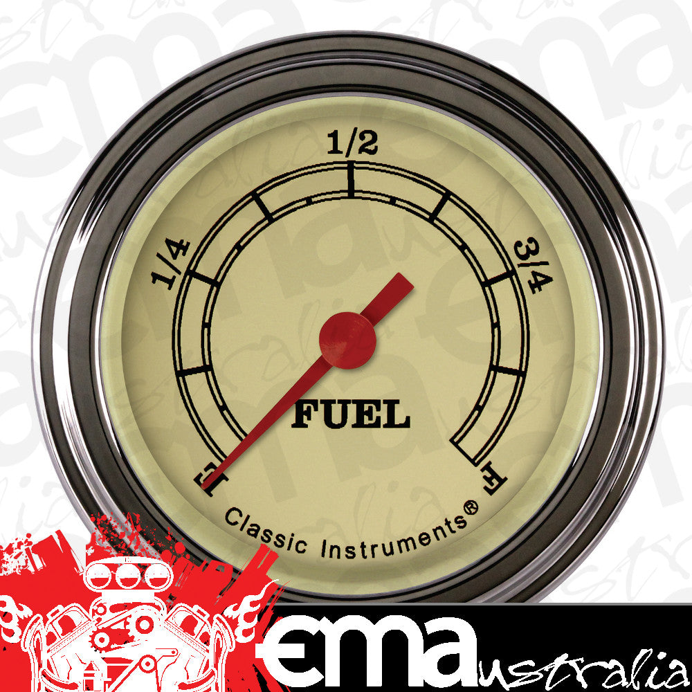 Classic Instruments VT109SLF Vintage - Programmable Fuel Gauge 2-1/8"
