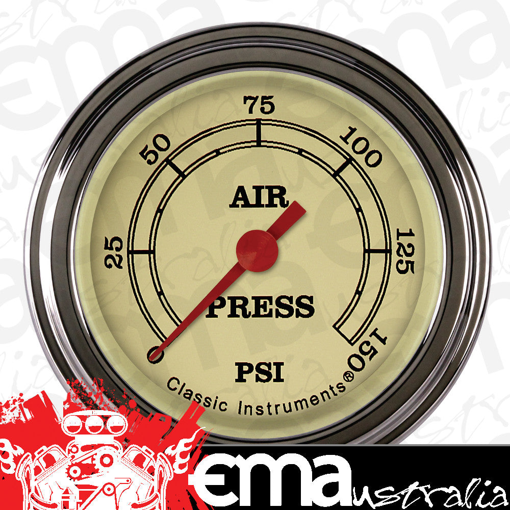 Classic Instruments VT118SLF Vintage - Air Pressure Gauge Full Sweep 2-1/8"