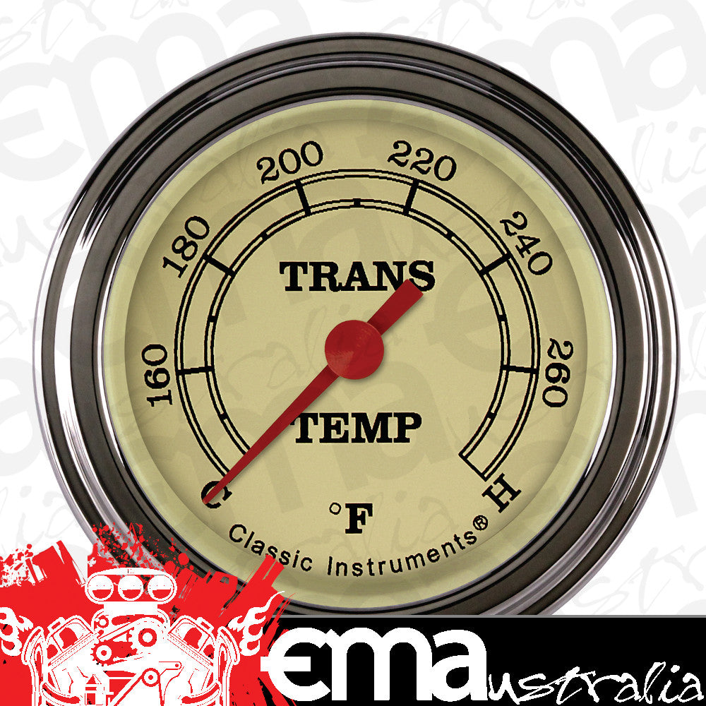 Classic Instruments VT127SLF Vintage - Transmission Temp Gauge Full Sweep 2-1/8"