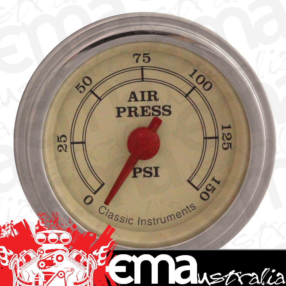 Classic Instruments VT16SLF Vintage - Air Pressure Gauge 2-1/8"