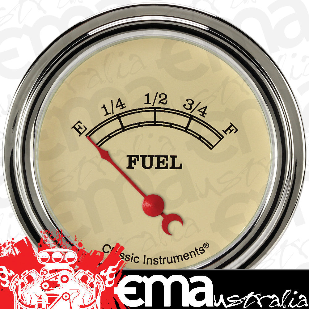 Classic Instruments VT212SLF Vintage 2 5/8" Fuel Gauge, 0 - 90 OHM