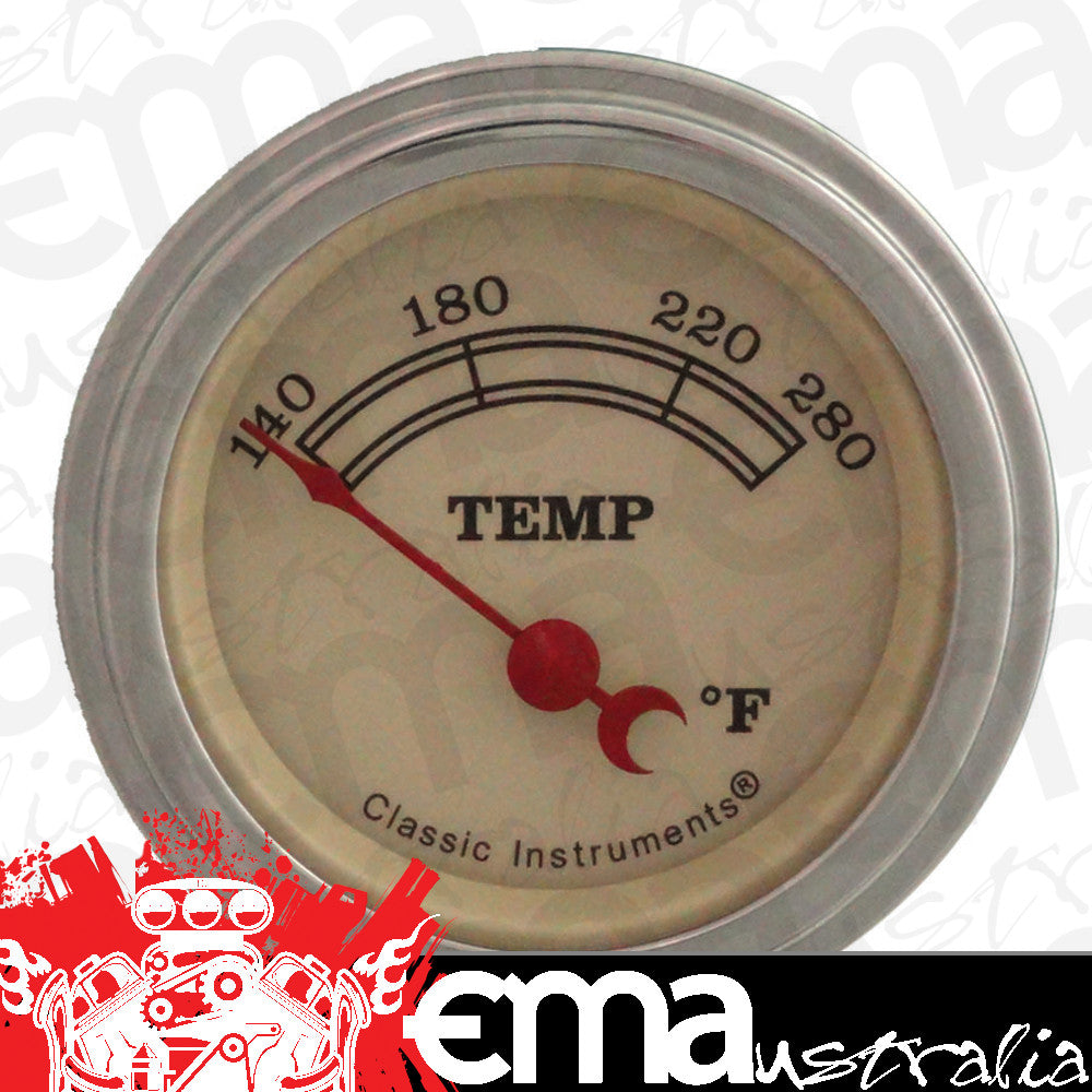 Classic Instruments VT26SLF Vintage - Water Temp Gauge 2-1/6"