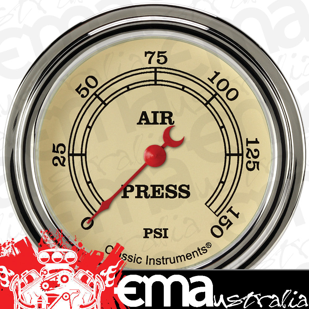 Classic Instruments VT318SLF Vintage 2 5/8" Air Pressure Gauge