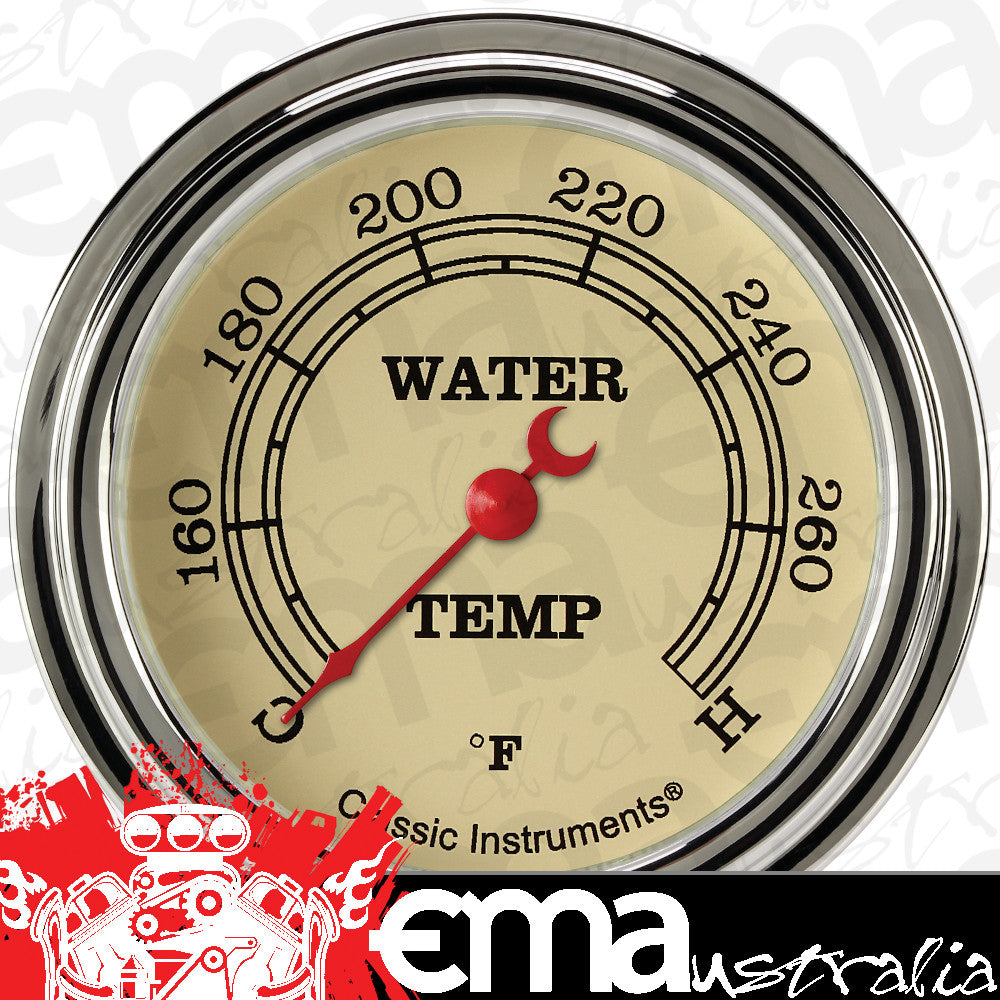 Classic Instruments VT326SLF Vintage - Water Temp Gauge Full Sweep 2-5/8"