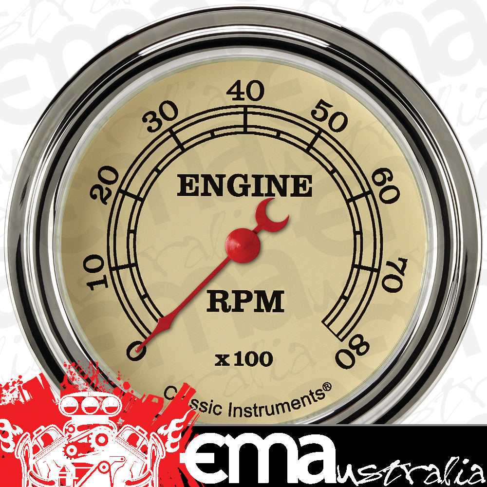 Classic Instruments VT383SLF Vintage 2 5/8" Tachometer