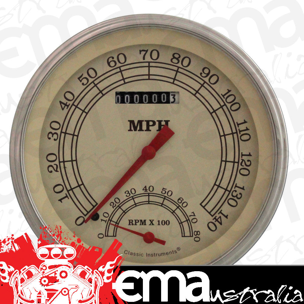 Classic Instruments VT50SLF Vintage 4 - 5/8" Speedtachular Gauge