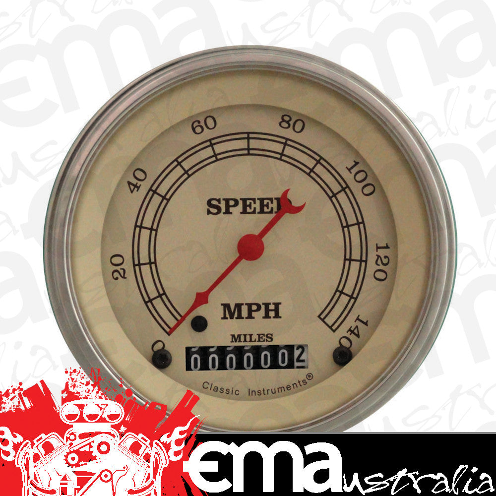 Classic Instruments VT55SLF Vintage Speedometer 140 MPH