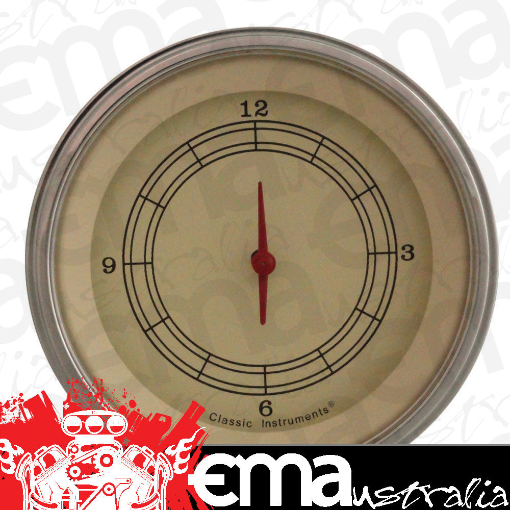 Classic Instruments VT93SLF Vintage - Clock Gauge 3-3/8"