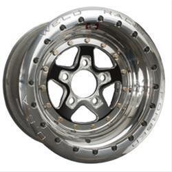 Weld Racing WE88B510208F Alumastar 2.0 Black Mickey Thompson Beadlock Wheel 15"X10" 5X4.50" Bolt Circle 4" Back Space
