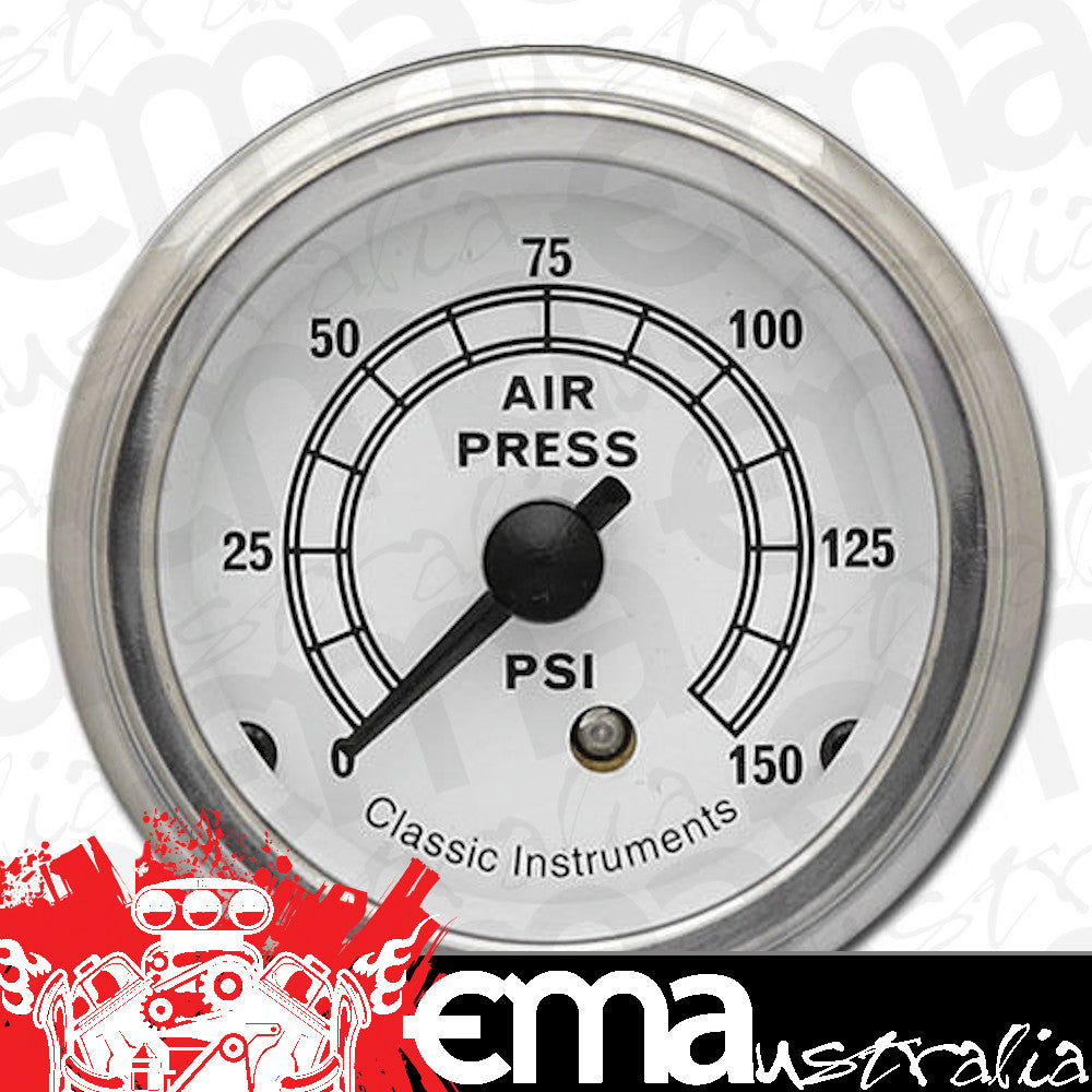 Classic Instruments WH16SLF White Hot - Air Pressure Gauge 2-1/8"