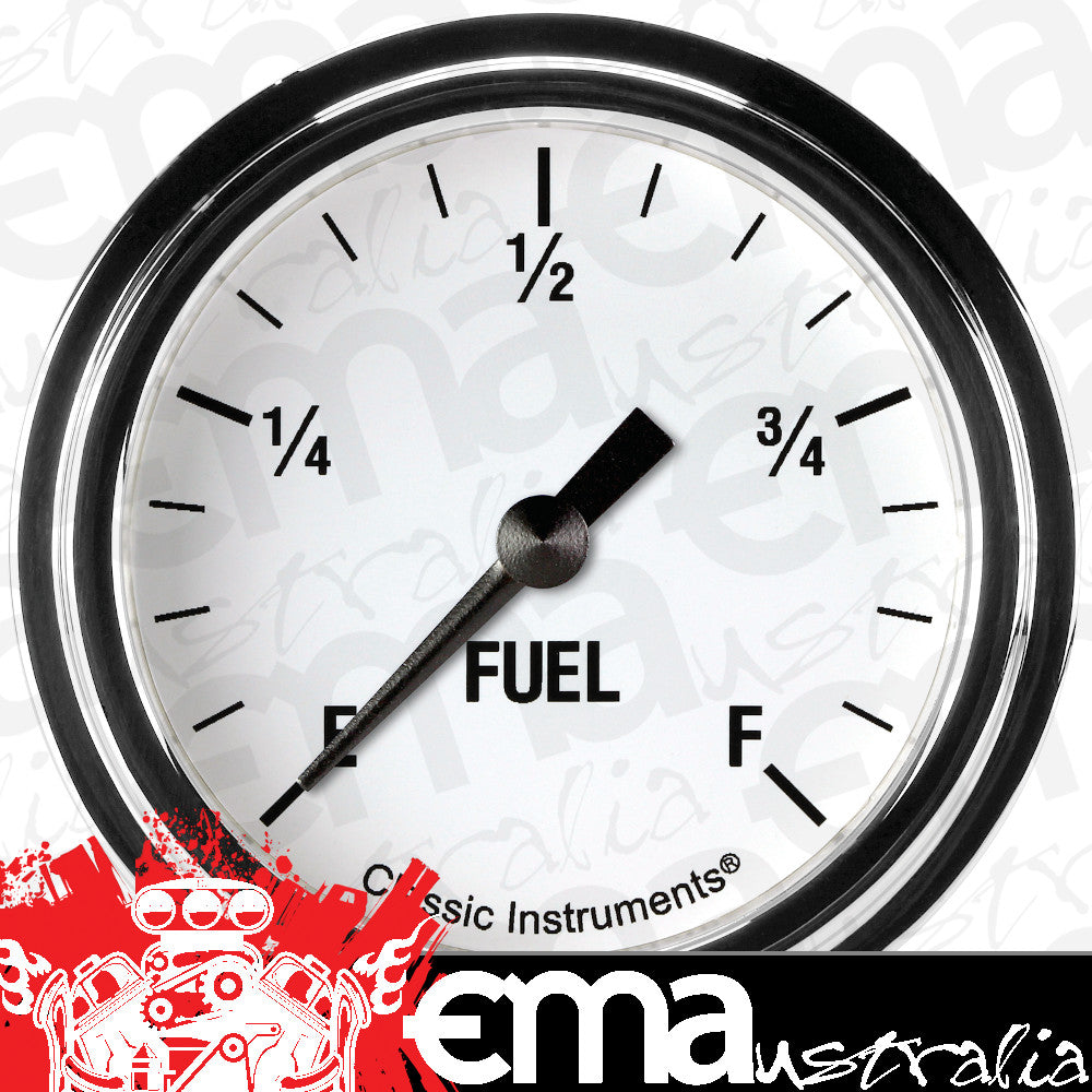 Classic Instruments WH309SLF White Hot 2 5/8" Fuel Gauge