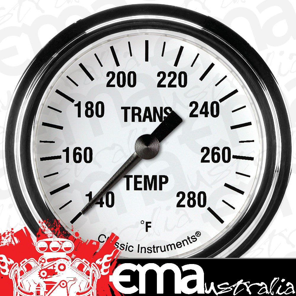 Classic Instruments WH327SLF White Hot 2 5/8" Transmission Temperature Gauge