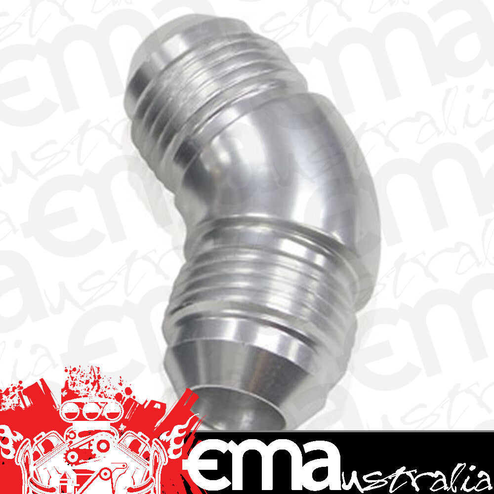 Aeroflow AF527-10S -10AN 45 Deg Male Flare Union Silver Full Flow No Restrictio