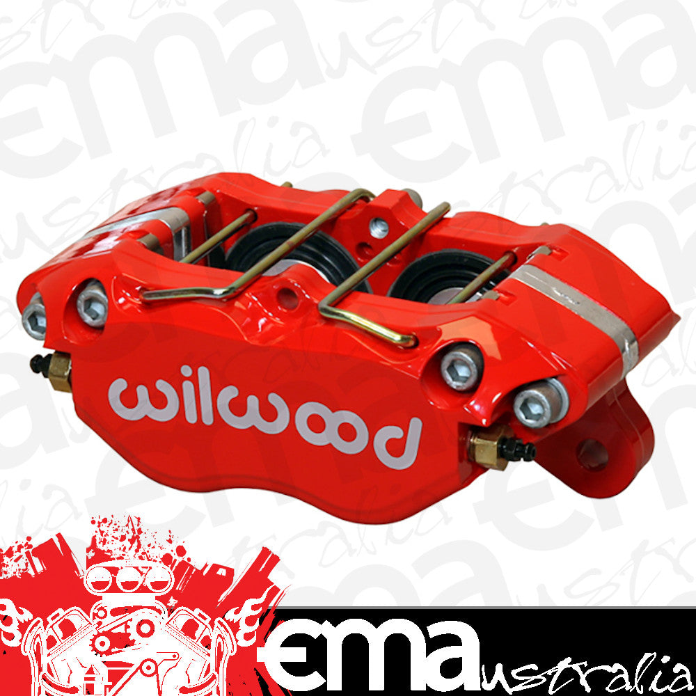 4 Piston Red Dynapro Dust-Boot Caliper Caliper (1.38"/1.38" Bore Size, 0.81" Disc Width, 7812 Pad Plate) (WB120-11481-RD)