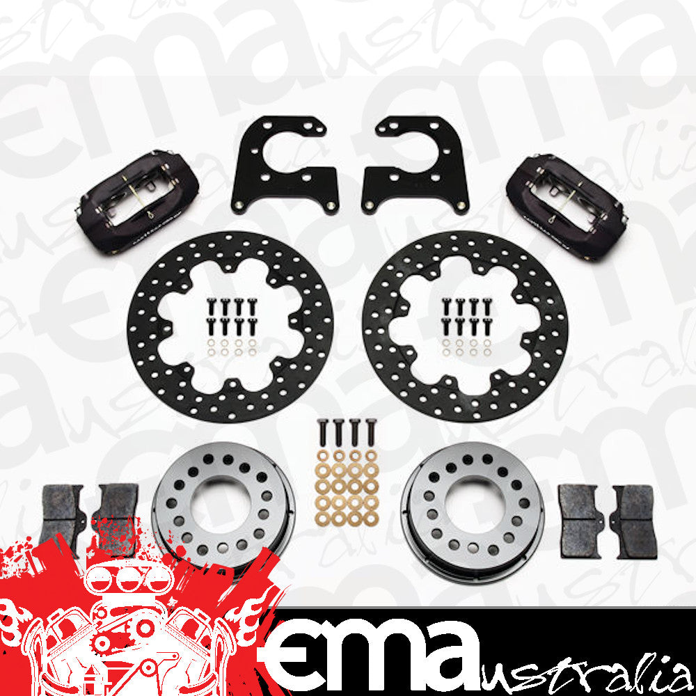 Wilwood 140-0261-BD Dynalite Drag Race Rear Brake Kit Drilled for Ford Big Bearing w/ 2.36" Axle Offset