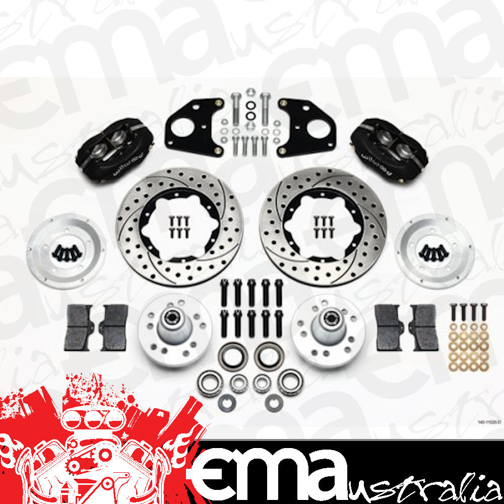 Forged Dynalite Pro Series Front Brake Kit (Drilled Rotor) (Suit Chrysler B & E Body 1962-72) (WB140-11020-D)